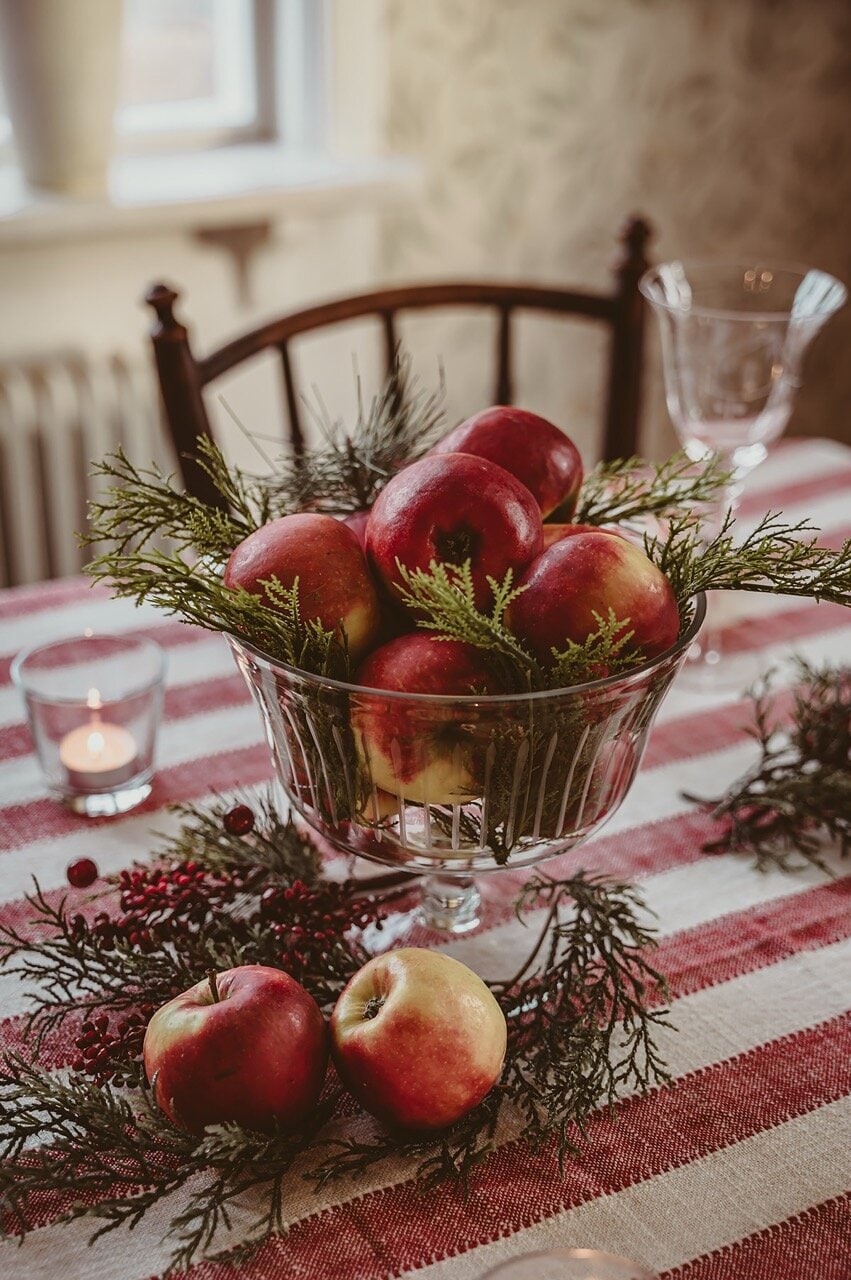 Glasskål m. Etsad Rand Stor