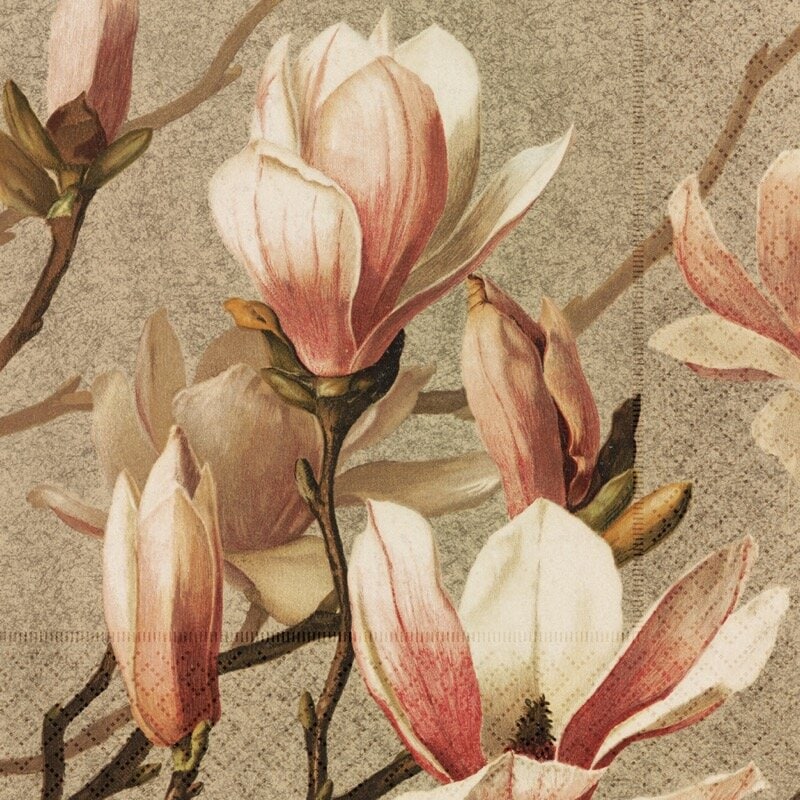 Pappersservett Magnolia