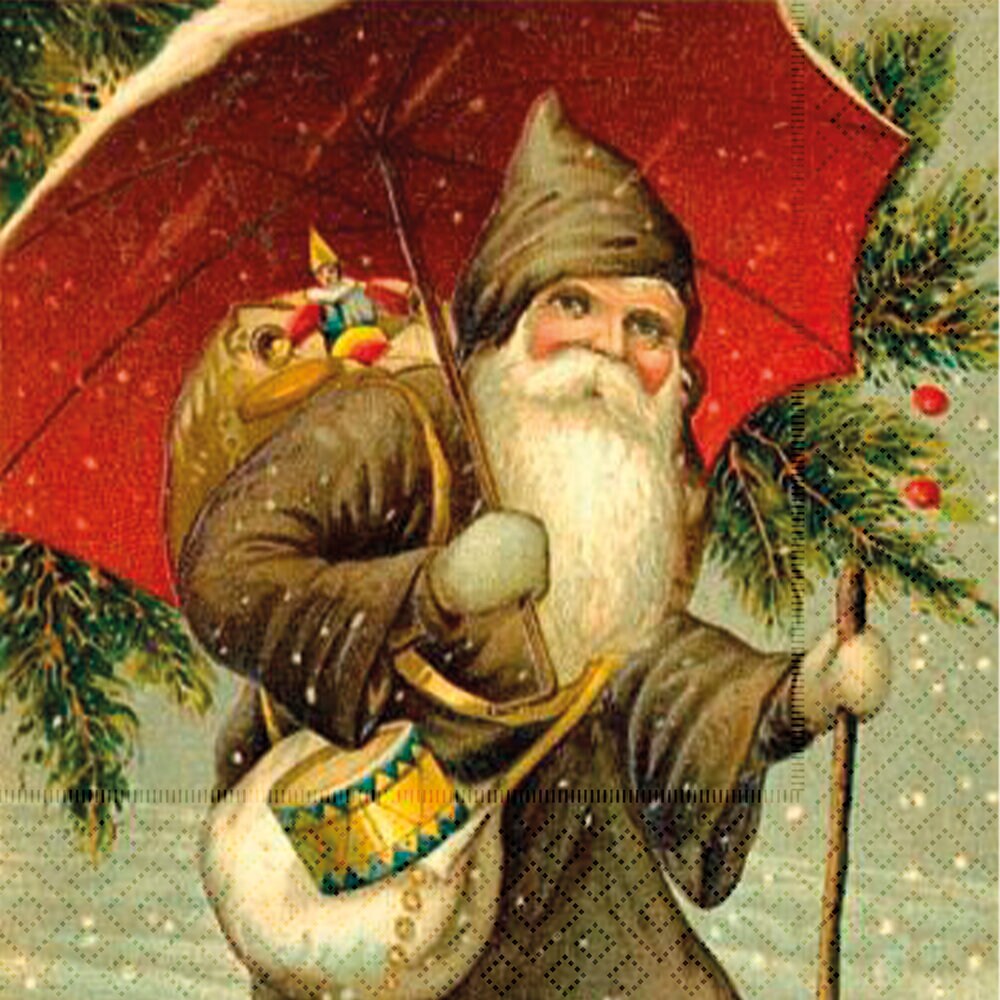 Pappersservett Jultomte