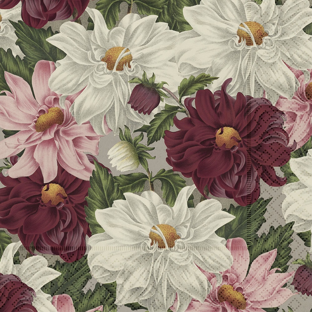 Pappersservett Blomstrande Dahlia