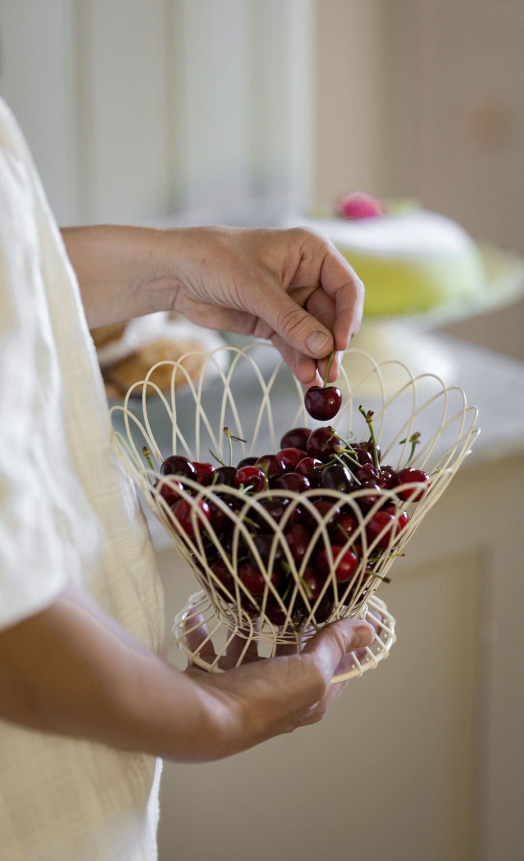 Trådkorg Skål Offwhite