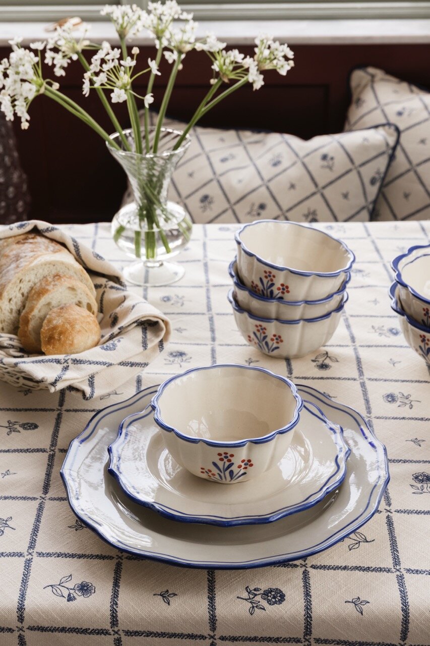 Assiett Esther Vildblomma Blå