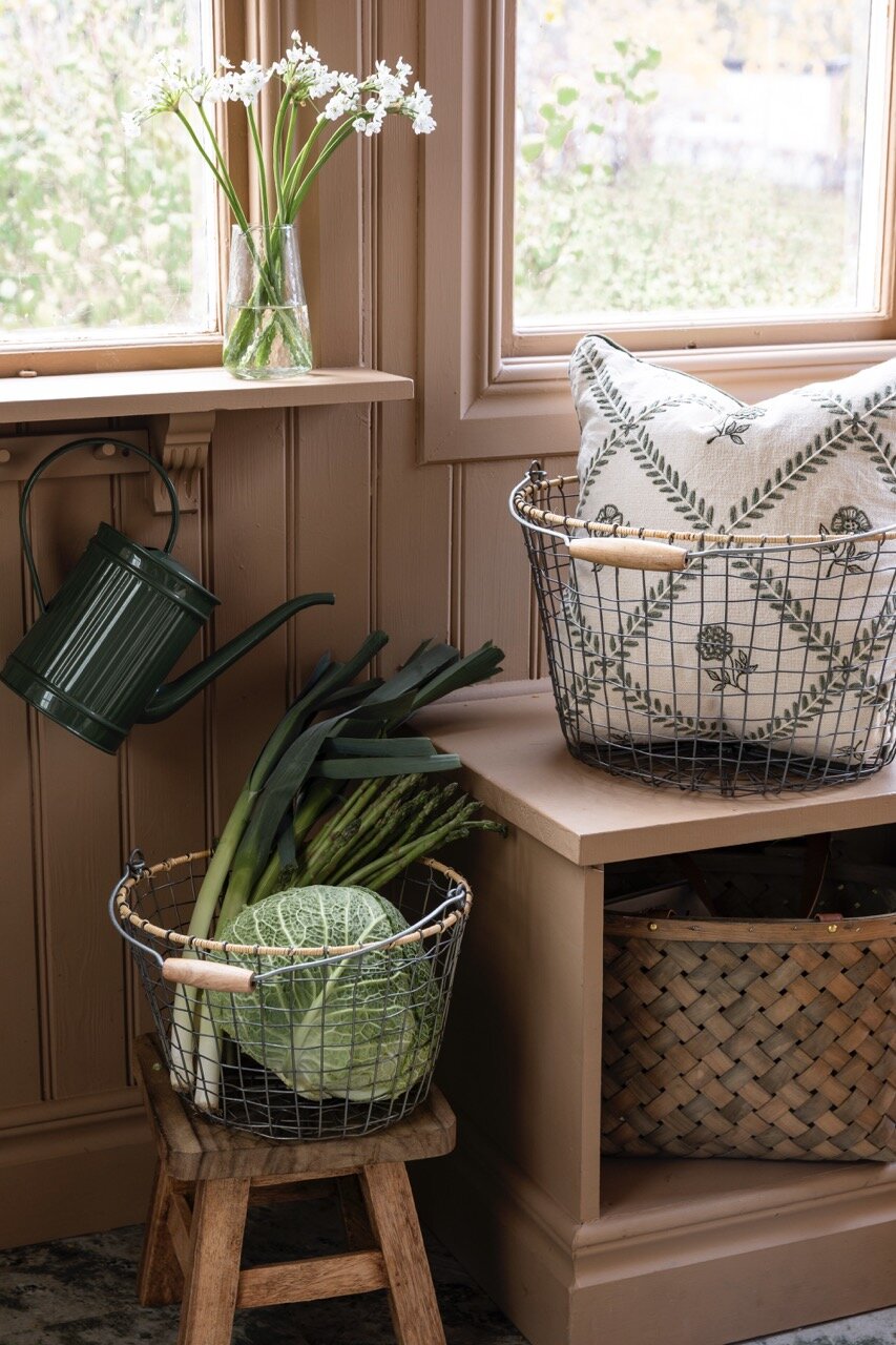 Kuddfodral Lovisa Broderad Grön/Vit